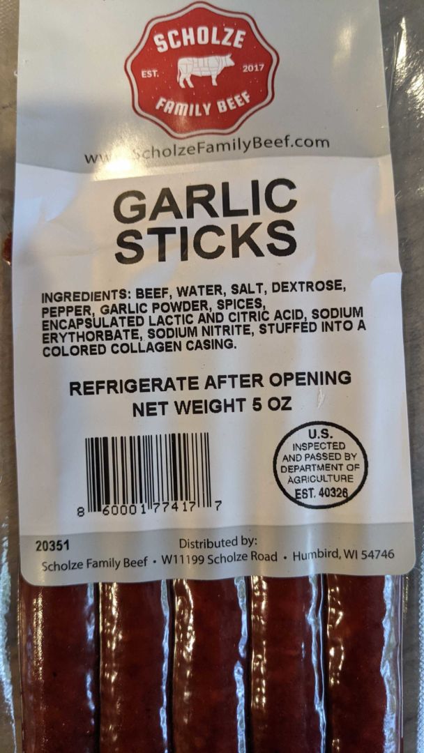 Garlic Beef Sticks