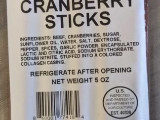 Cranberry Beef Sticks